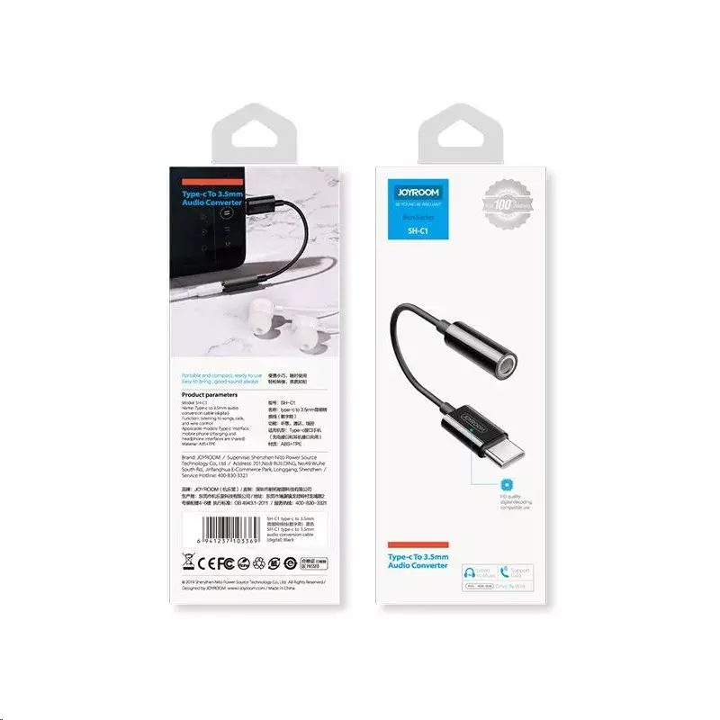 Joyroom SH-C1 skaitmeninis garso adapteris USB-C į 3,5 mm – kompaktiškas 5 g
