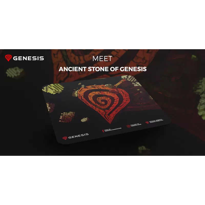 GENESIS Ancient Stone, įvairiaspalvis, paveikslėlis, audinys, guma, žaidimų pelės kilimėlis