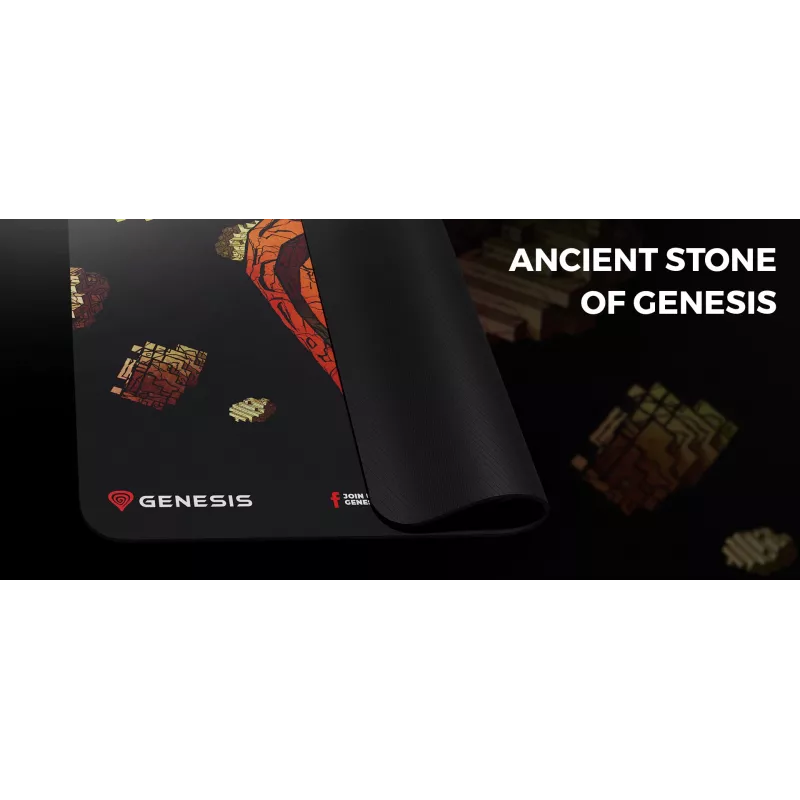 GENESIS Ancient Stone, įvairiaspalvis, paveikslėlis, audinys, guma, žaidimų pelės kilimėlis
