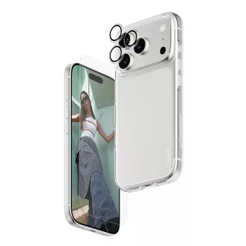 PanzerGlass 3-in-1 Combo Bundle iPhone 17 Pro CR40572 — apsauginis stiklas ekranui, fotoaparato dangtelis ir dėklas