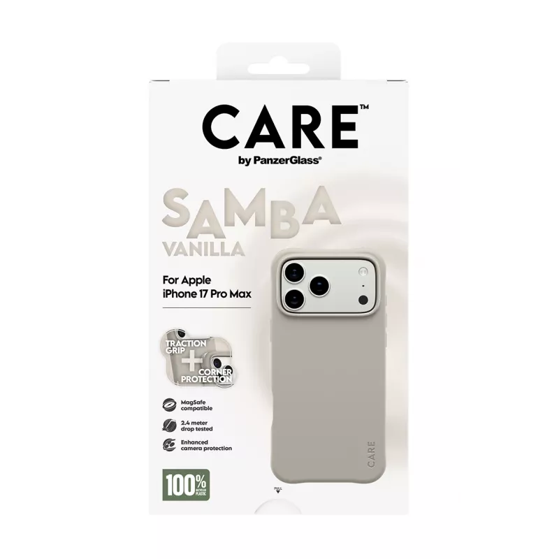 Dėklas PanzerGlass CARE by Fashionable Case Samba Vanilla su MagSafe, iPhone 17 Pro Max