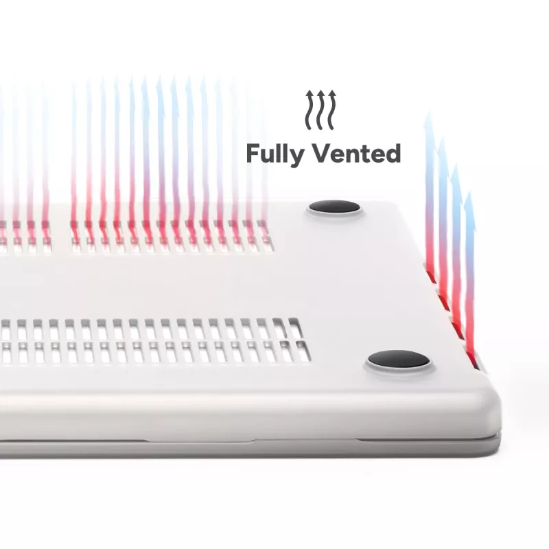 ZAGG apsauginis dėklas MacBook Air 13 colių (M3/M2) permatomas sidabrinis