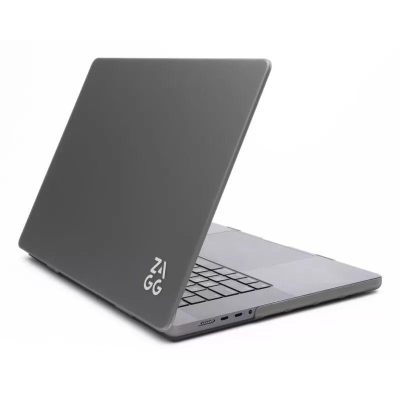 Kietas dėklas Zagg MacBook Air 13 (M3/M2) — Dūminis, preciziškai priglundantis apsauginis korpusas