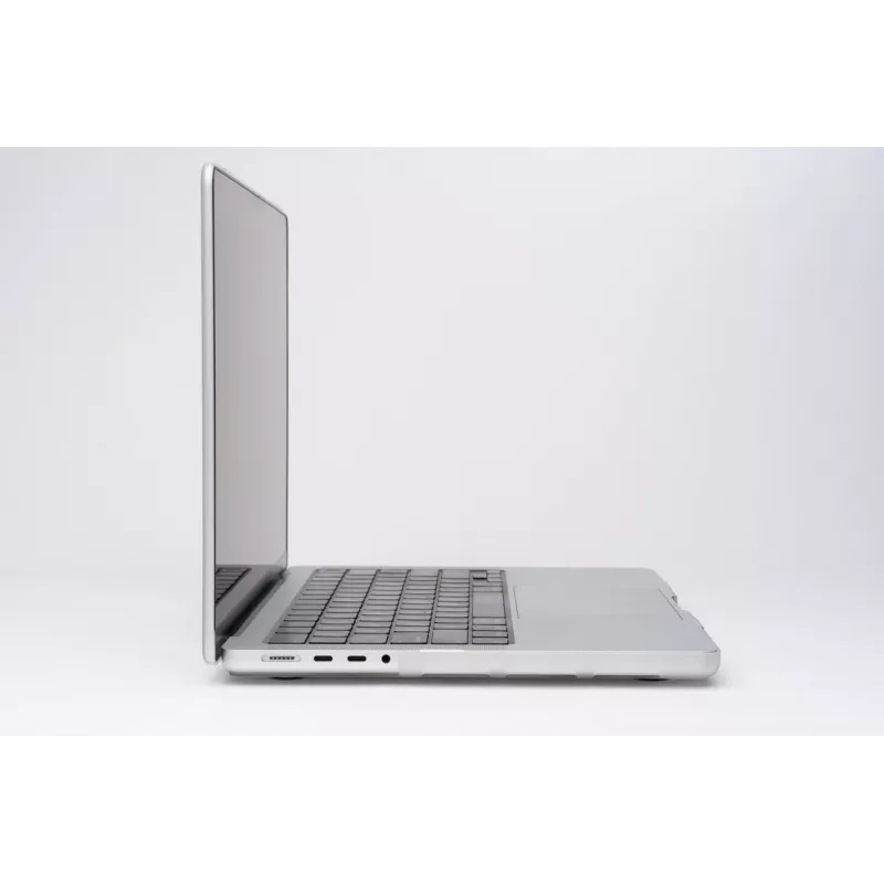 Kietas dėklas Zagg MacBook Pro 16 M3/M2/M1 permatomas – skaidrus apsauginis apvalkalas