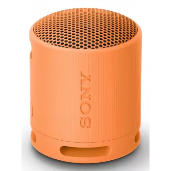 Sony SRS-XB100 – Belaidis Bluetooth garsiakalbis, atsparus vandeniui ir dulkėms (IP67), 16 val. baterija, ekologiškas, lauko ir kelionių, oranžinis