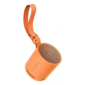 Sony SRS-XB100 – Belaidis Bluetooth garsiakalbis, atsparus vandeniui ir dulkėms (IP67), 16 val. baterija, ekologiškas, lauko ir kelionių, oranžinis