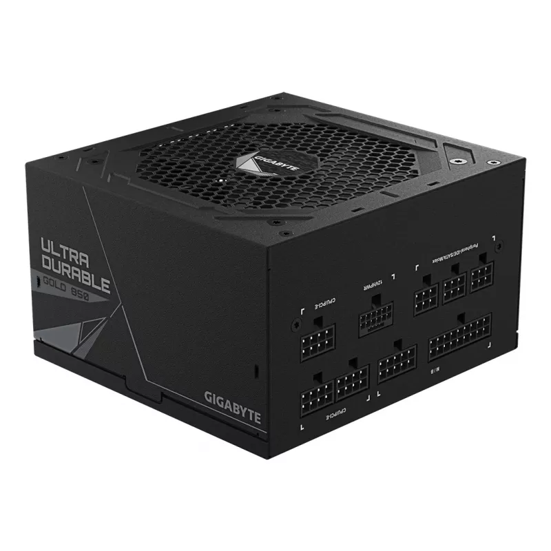 GIGABYTE UD850GM PG5 V2 maitinimo blokas – 850 W, 80 PLUS Gold, pilnai modulinis, 120 mm ventiliatorius, ATX 3.1, EU kištukas