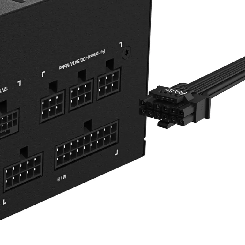 GIGABYTE UD850GM PG5 V2 maitinimo blokas – 850 W, 80 PLUS Gold, pilnai modulinis, 120 mm ventiliatorius, ATX 3.1, EU kištukas