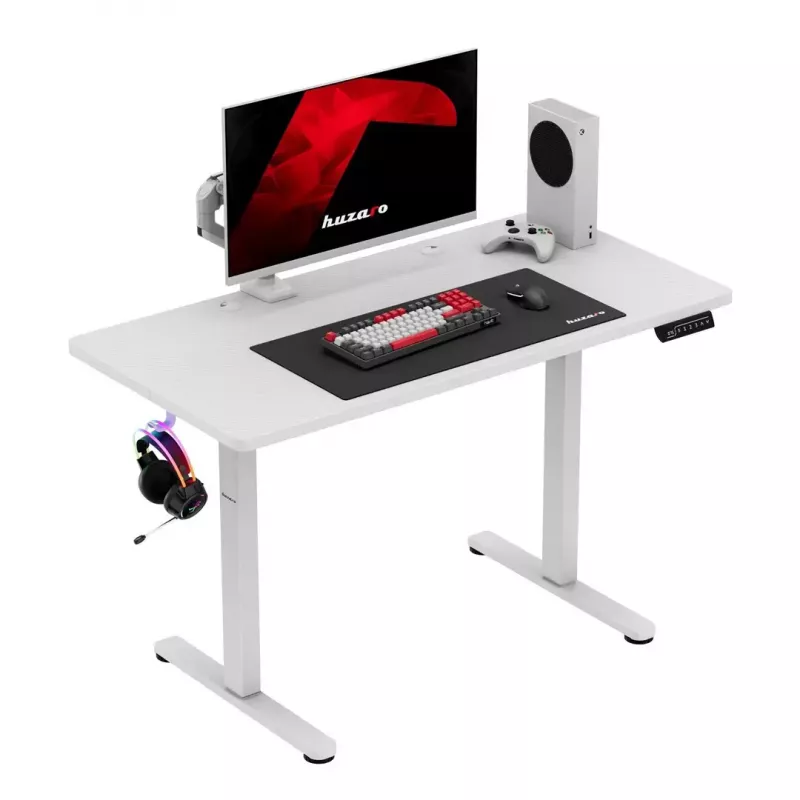 huzaro Hero 8.1 – elektrinis reguliuojamo aukščio stalas baltas 120×60 cm