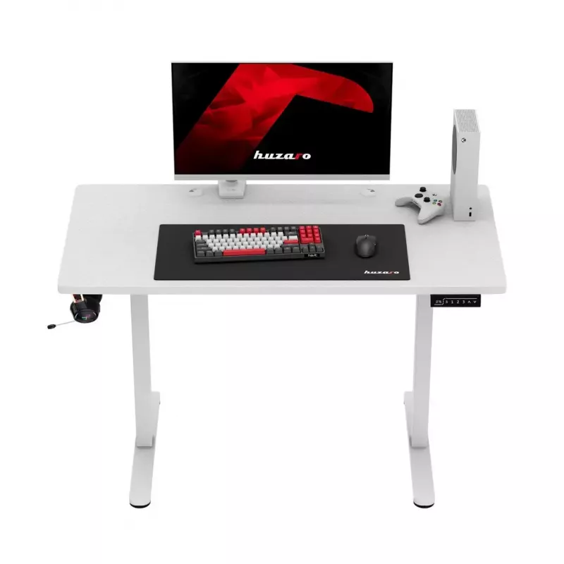 huzaro Hero 8.1 – elektrinis reguliuojamo aukščio stalas baltas 120×60 cm