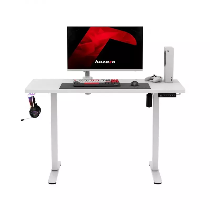 huzaro Hero 8.1 – elektrinis reguliuojamo aukščio stalas baltas 120×60 cm