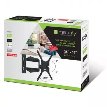 Techly ICA-PLB 271M TV laikiklis 132,1 cm (52 col.) juodas