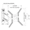 Techly ICA-PLB 271M TV laikiklis 132,1 cm (52 col.) juodas
