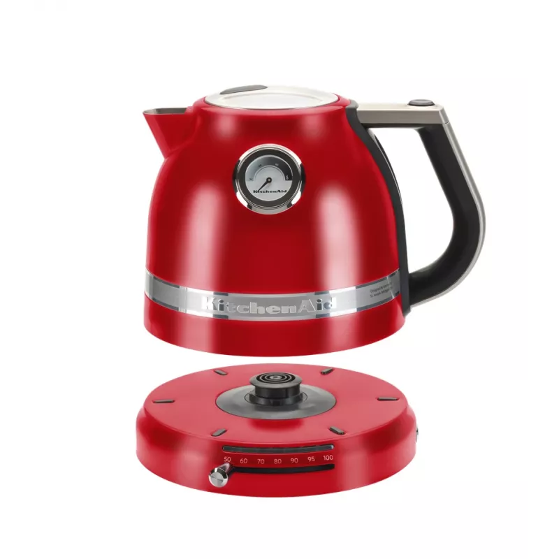 Elektrinis virdulys KITCHENAID 1,5 L 2400 W, nerūdijančio plieno/aliuminio, 7 temperatūros nustatymai, Imperial Red