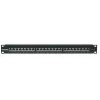 Intellinet Patch Panel Cat6 FTP 24 prievadai 1U ekranuotas 90° viršutinis Punch-Down blokas juodas