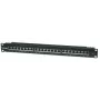 Intellinet Patch Panel Cat6 FTP 24 prievadai 1U ekranuotas 90° viršutinis Punch-Down blokas juodas