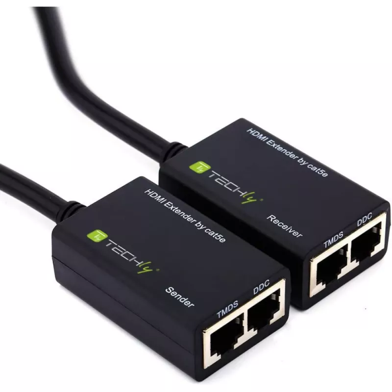 Techly HDMI stiprintuvas Cat 5e / 6 kompaktiškas 30m IDATA EXT-E30D