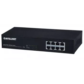 Intellinet 8 prievadų Fast Ethernet PoE+ jungiklis, 8 PoE prievadai, 1,6 Gbit/s