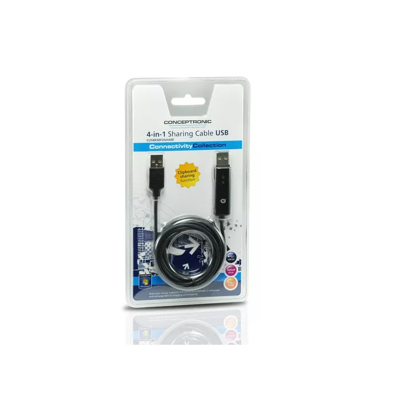 Conceptronic USB 2.0 1,8 m KVM kabelis juodas