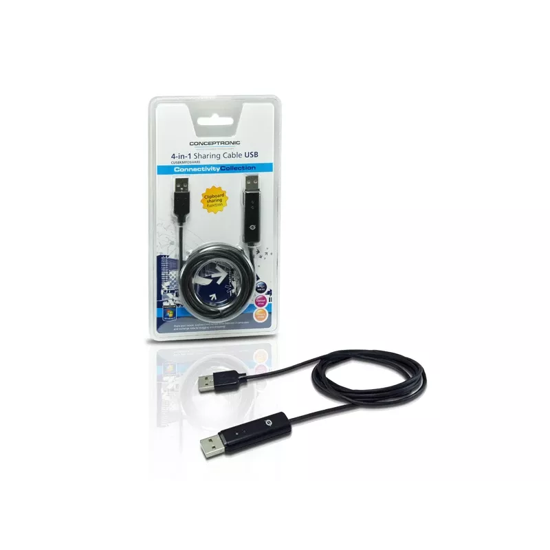 Conceptronic USB 2.0 1,8 m KVM kabelis juodas
