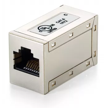 Equip Cat.6 ekranuotas modulinis tiesinis movas, RJ-45, RJ-45, metalinis