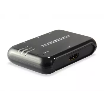 Equip HDMI 1.4 jungiklis 3x1, HDMI, plastikinis, juodas, IR, 7.1 kanalai, DTS-HD, Dolby TrueHD