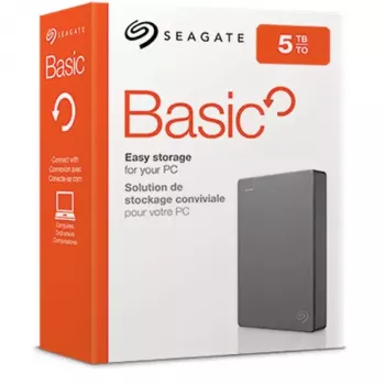 Seagate Basic išorinis kietasis diskas 5 TB 2,5 colio USB 3.2 Gen 1 sidabrinis