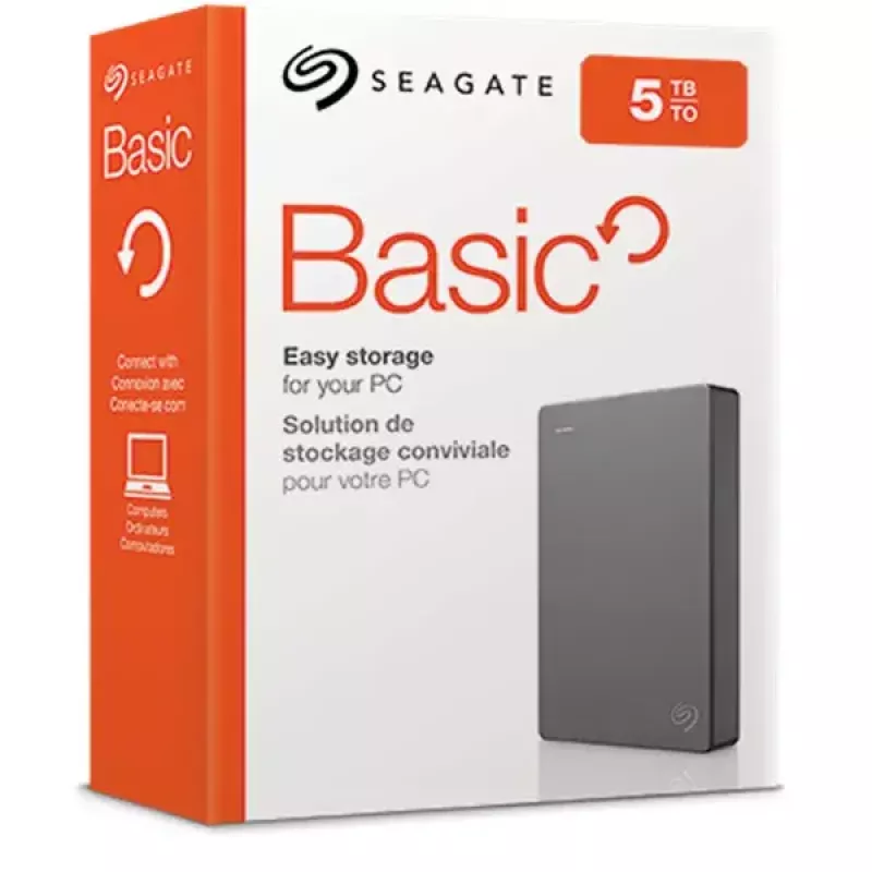 Seagate Basic išorinis kietasis diskas 5 TB 2,5 colio USB 3.2 Gen 1 sidabrinis