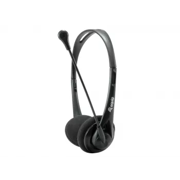Ausinės Equip Chat Headset laidinės, lankeliu, skambučiams ir muzikai, juodos