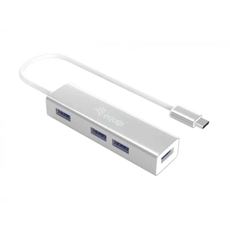 Equip 128958 USB-C į 4 USB 3.0 prievadų šakotuvas, USB 3.2 Gen 1, USB Type-A, 5 Gbps