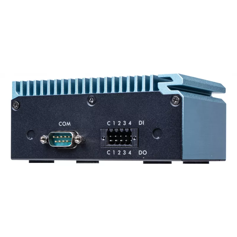 Shuttle Edge PC SPCEL02 – belaidis mini kompiuteris, Intel Celeron J6412, 1x HDMI, 2x 2.5G LAN, 1x COM, DIO (4 į, 4 iš), 3x USB, 2x M.2, 12-24V, 24/7 darbas, be ventiliatoriaus, su VESA ir DIN-RAIL laikikliais