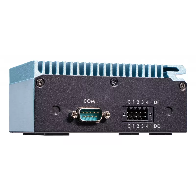 Shuttle Edge PC SPCEL02 – belaidis mini kompiuteris, Intel Celeron J6412, 1x HDMI, 2x 2.5G LAN, 1x COM, DIO (4 į, 4 iš), 3x USB, 2x M.2, 12-24V, 24/7 darbas, be ventiliatoriaus, su VESA ir DIN-RAIL laikikliais
