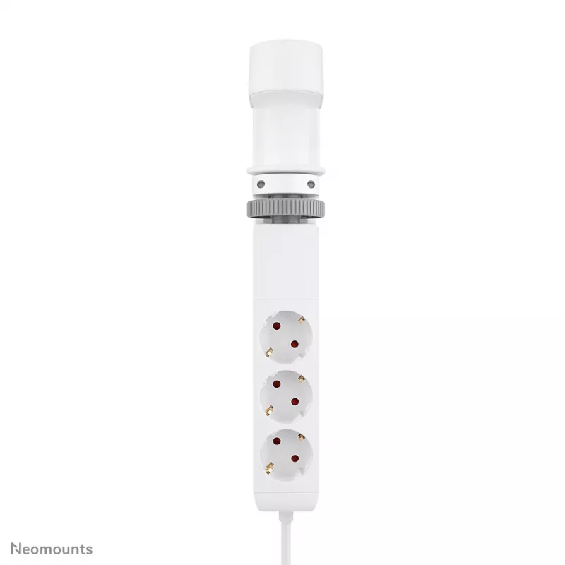 Neomounts DS22-840WH6 stalo kištukinis lizdas su spaustuku, USB-C ir USB-A prievadais – greitas įkrovimas