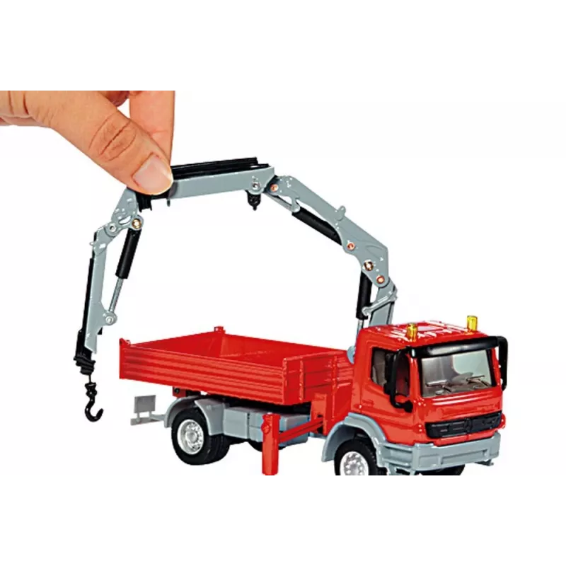 Siku Mercedes Atego su kranu 1:50 metalinis modelis