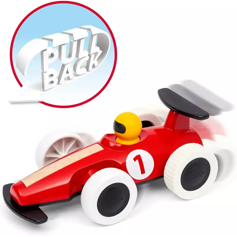 Ravensburger BRIO Pull Back Motorized Big Race Car – atgal traukiamas lenktyninis automobilis