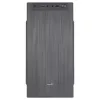 Aerocool CS108BKV1 kompiuterio korpusas Micro ATX, aliuminio šepetėliuotas juodas, 80 mm ventiliatorius