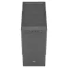 Aerocool CS108BKV1 kompiuterio korpusas Micro ATX, aliuminio šepetėliuotas juodas, 80 mm ventiliatorius