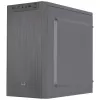 Aerocool CS108BKV1 kompiuterio korpusas Micro ATX, aliuminio šepetėliuotas juodas, 80 mm ventiliatorius