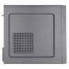 Aerocool CS108BKV1 kompiuterio korpusas Micro ATX, aliuminio šepetėliuotas juodas, 80 mm ventiliatorius