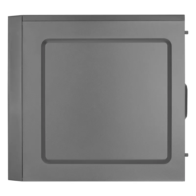 Aerocool CS108BKV1 kompiuterio korpusas Micro ATX, aliuminio šepetėliuotas juodas, 80 mm ventiliatorius