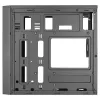 Aerocool CS108BKV1 kompiuterio korpusas Micro ATX, aliuminio šepetėliuotas juodas, 80 mm ventiliatorius