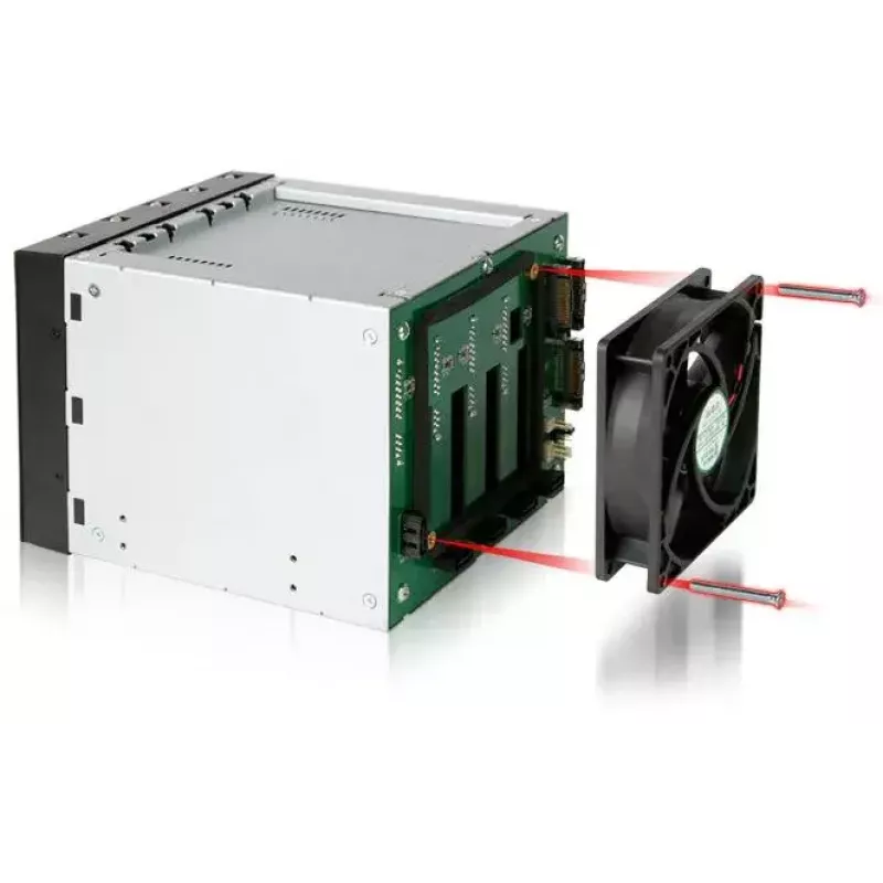 Icy Dock MB155SP-B Juodas 5-in-3 vidinis SATA III karštojo keitimo dėklas