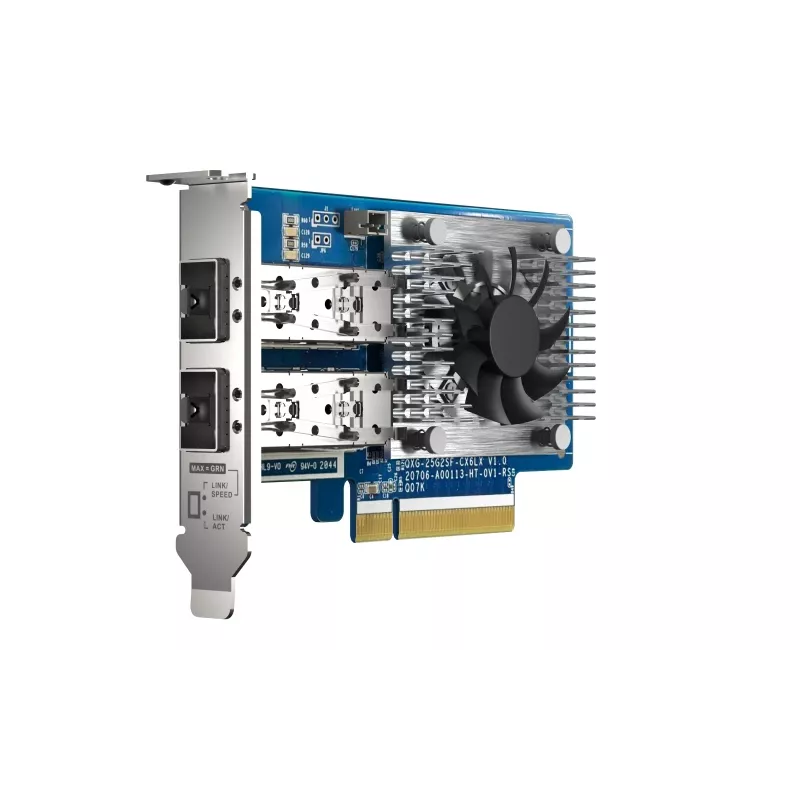 QNAP QXG-25G2SF-CX6 tinklo plokštė, vidinė, šviesolaidinė, 25000 Mbit/s