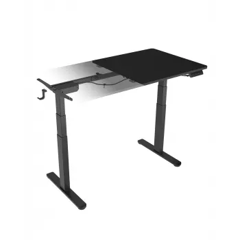 Elektrinis reguliuojamo aukščio stalas ICY BOX IB-EW122B-TT, juodas, 1400×700 mm