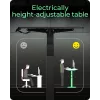 Elektrinis reguliuojamo aukščio stalas ICY BOX IB-EW122B-TT, juodas, 1400×700 mm