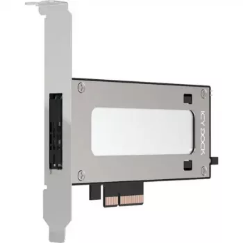 PCIe NVMe M.2 adapterio kortelė Icy Dock MB840M5P-B, juoda/sidabrinė