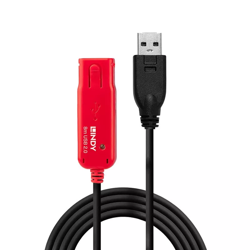 Lindy 8 m USB 2.0 aktyvus prailginimo kabelis Pro