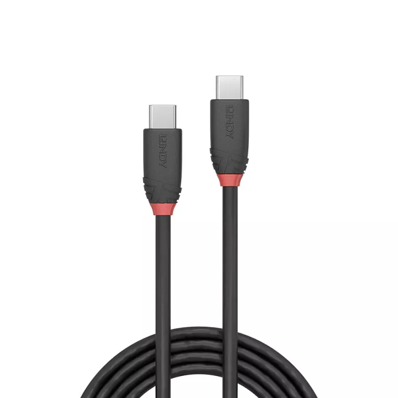 Lindy 1,5 m USB 3.2 Type C į C laidas, 20 Gbps, juodos spalvos