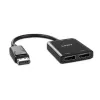 Lindy 38430 DP MST šakotuvas – 2 prievadų DisplayPort šakotuvas, 4K@30Hz, juodas