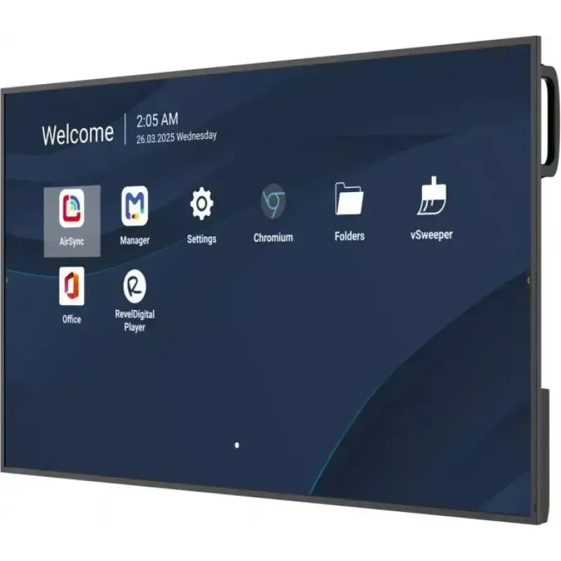 Komercinis 50 colių 4K LCD ekranas VIEWSONIC CDE5014-2C, 3840×2160, 500 cd/m², Android 14, Wi‑Fi, 24/7